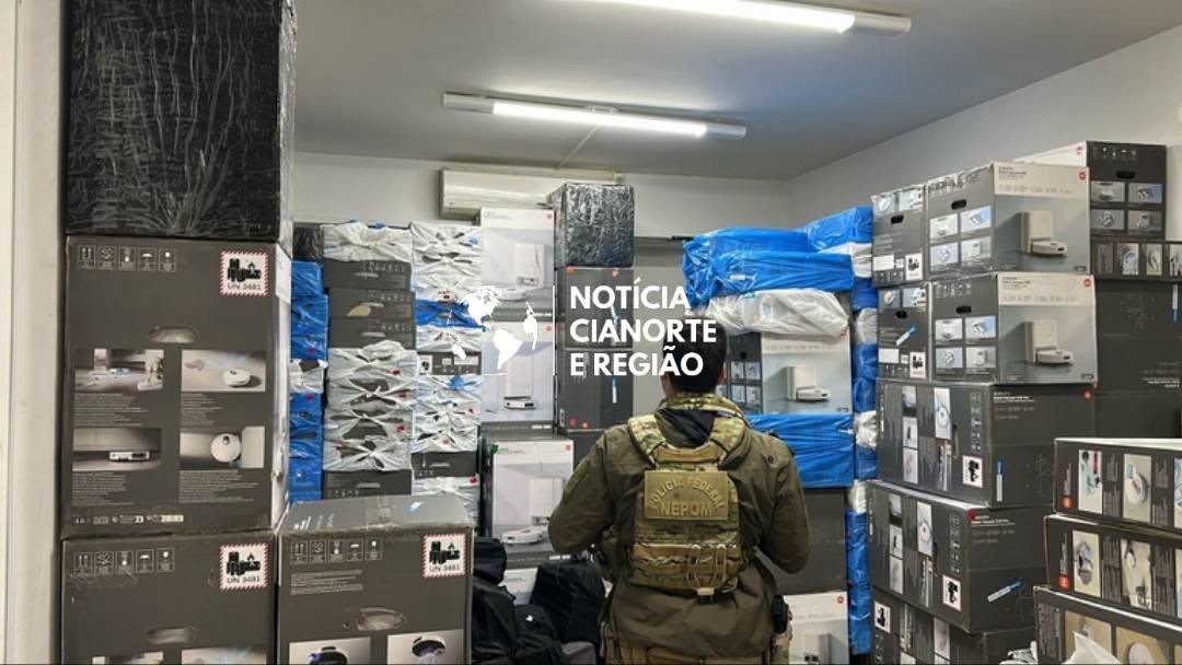 Polícia Federal apreende mais de 200 eletrônicos importados irregularmente em Maringá